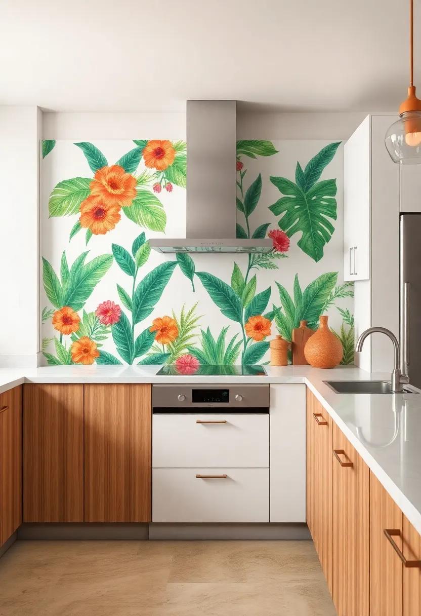 Using ⁣tropical motifs to Bring⁢ Life​ to‌ Your Kitchen ⁢Walls