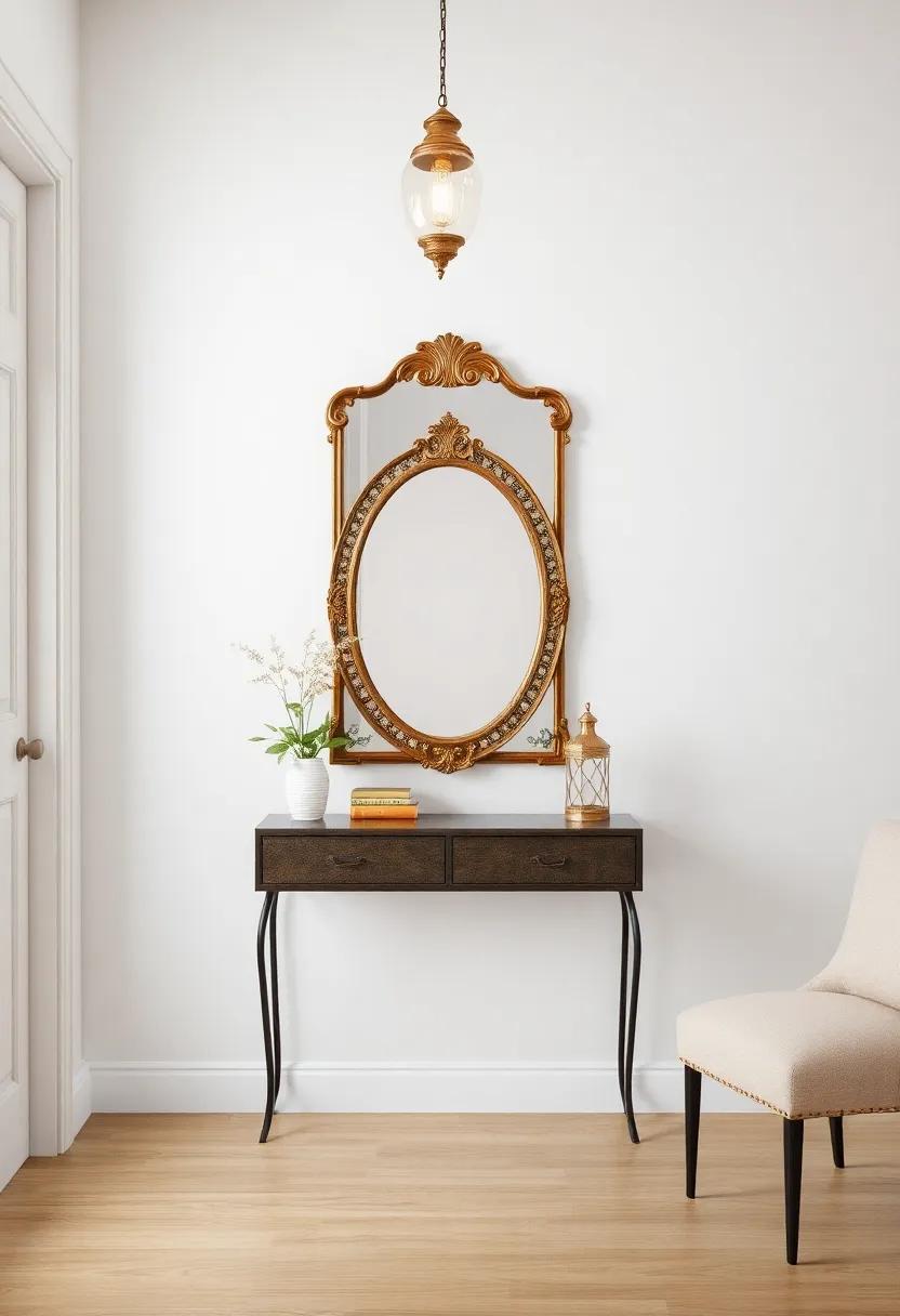 Incorporating Decorative Mirrors⁤ for an⁤ Illustrious‌ Vintage Entryway Look