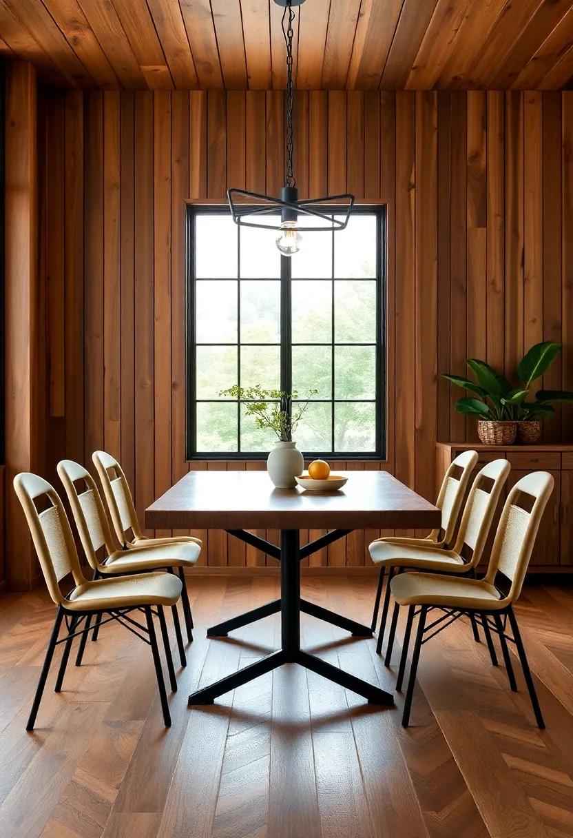 Blending⁣ Natural Elegance‌ with Industrial Chic in dining Spaces