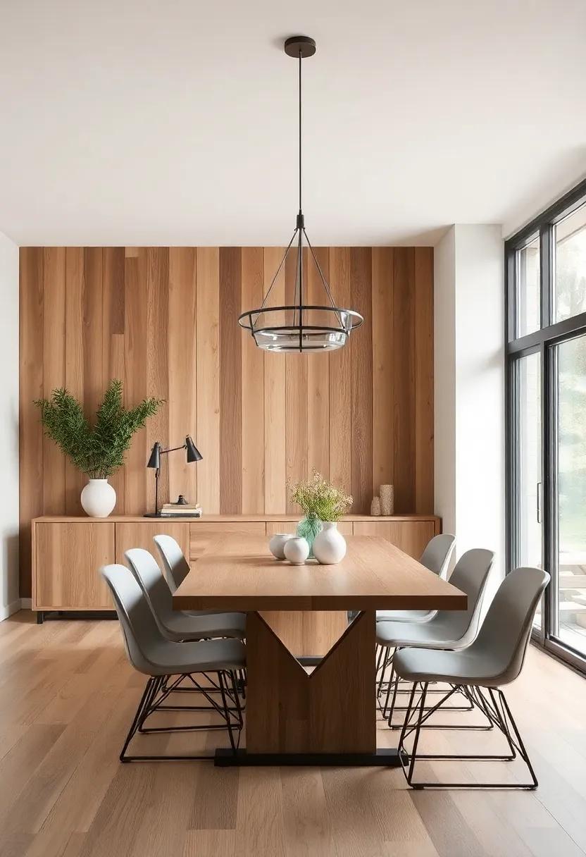 Seasonal Decor Ideas Featuring Wood and ⁢Metal Dining Room Elements