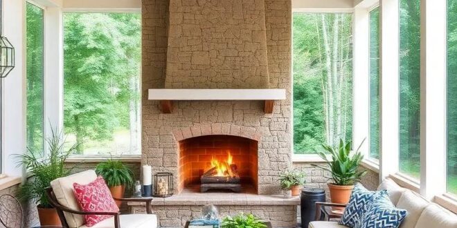 25 Cozy Ideas for Your Dream Screened Porch with Fireplace: Embrace Indoor-Outdoor Living
