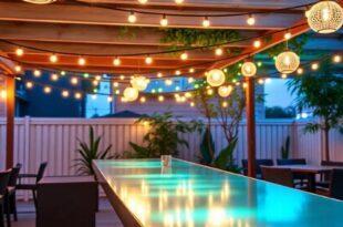Illuminate Your Evenings: Captivating Patio Bars Adorned with Charming String Lights