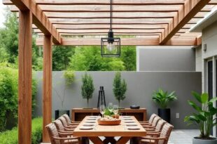 Transform Your Outdoor Space: Creating a Rustic-Style Pergola Dining Oasis