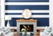 Embracing the Sea: Nautical Stripes in Stylish Coastal Living Room Designs