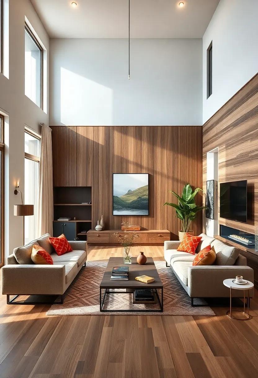 Maximizing Space: Designing a Cozy Open Concept Living Room with High Ceilings