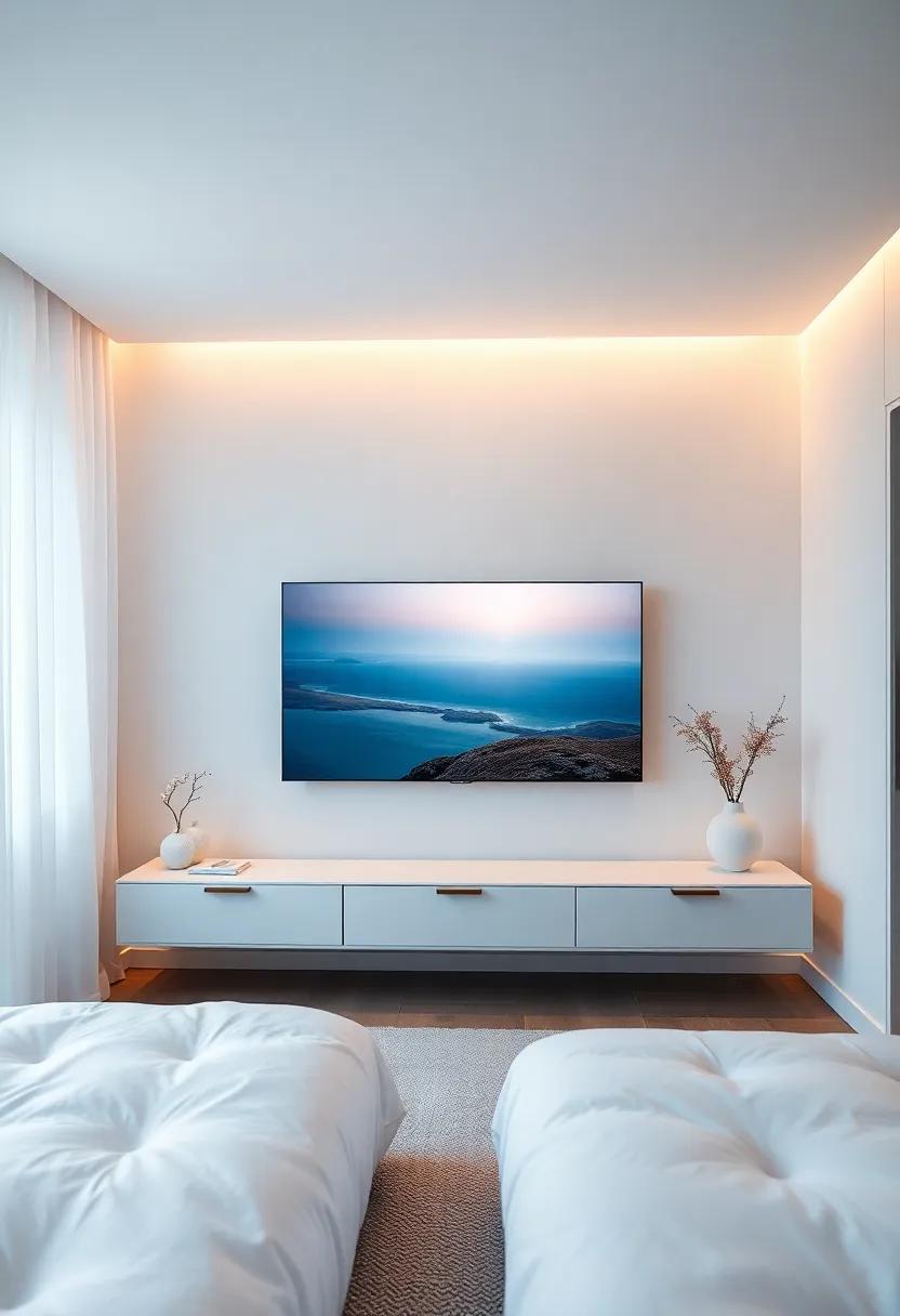 Soft Lighting: Integrated LED​ lighting adds a warm glow⁢ around your TV unit, enhancing the overall mood of your space ⁢for‍ those cozy movie nights