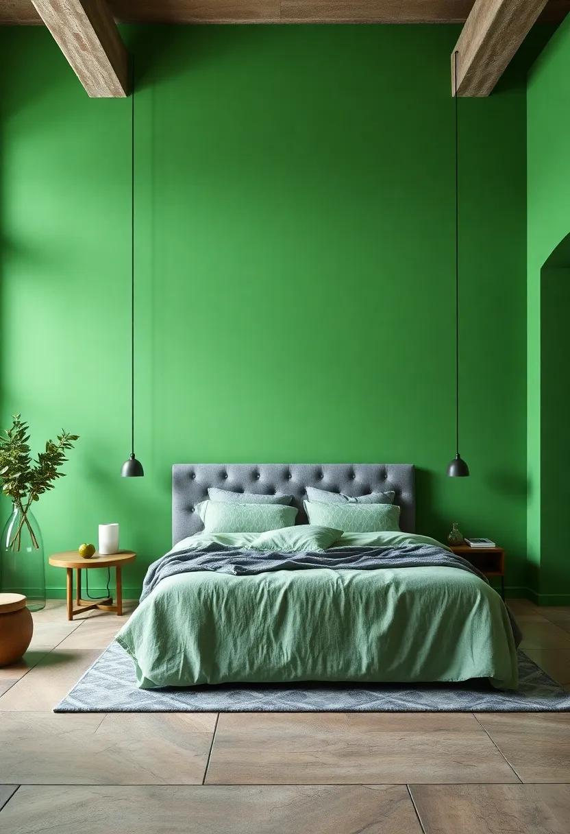 Cucumber Cool: A light cucumber green ​provides a‍ fresh, ⁣crisp feel⁤ to your bedroom,⁤ encouraging relaxation in style