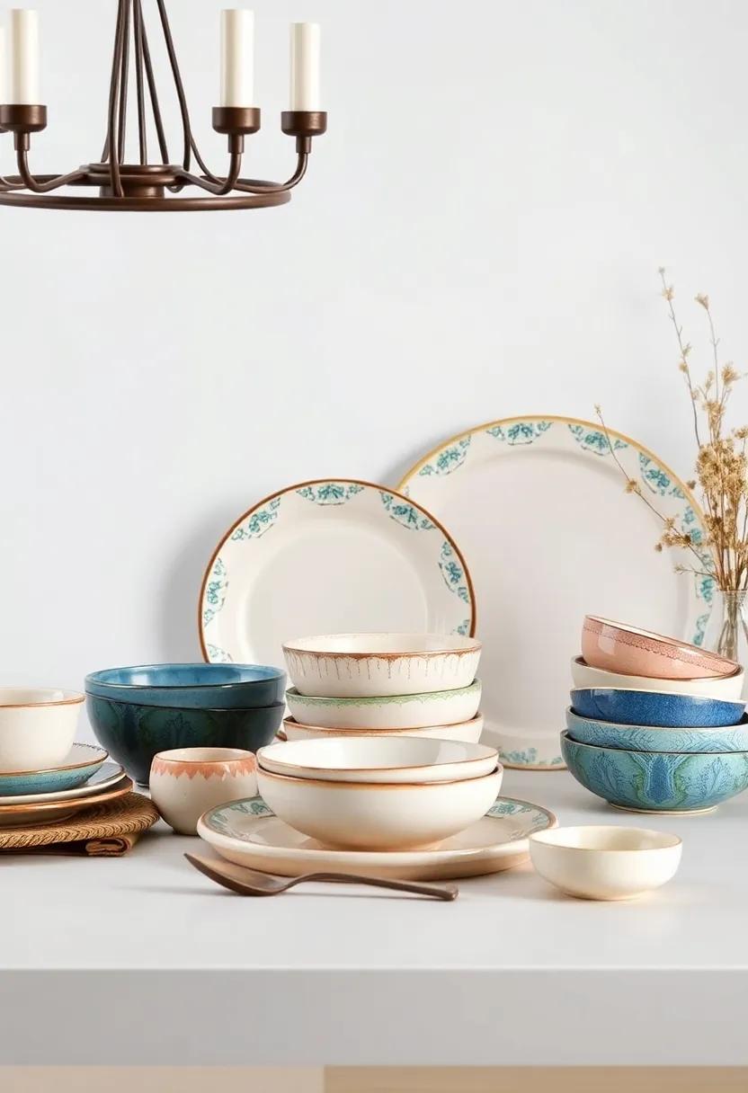 Artisan Dishware: Select unique,handcrafted dishes that showcase artistic designs⁣ and ‍colors,making ‌each meal⁤ feel like ⁣a special occasion