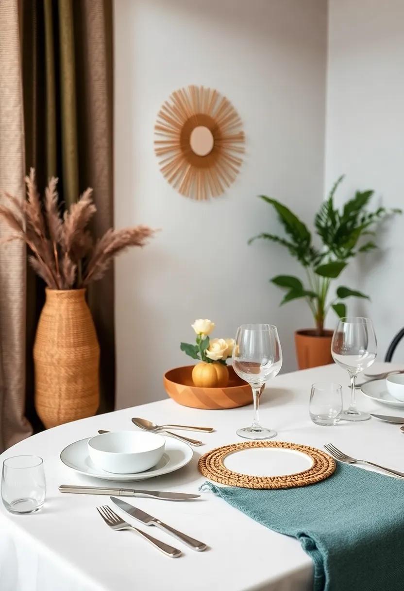 Creative Place​ Settings: Use ​a ‍combination of different plates, cutlery, and glassware in various styles for a homemade yet curated feel