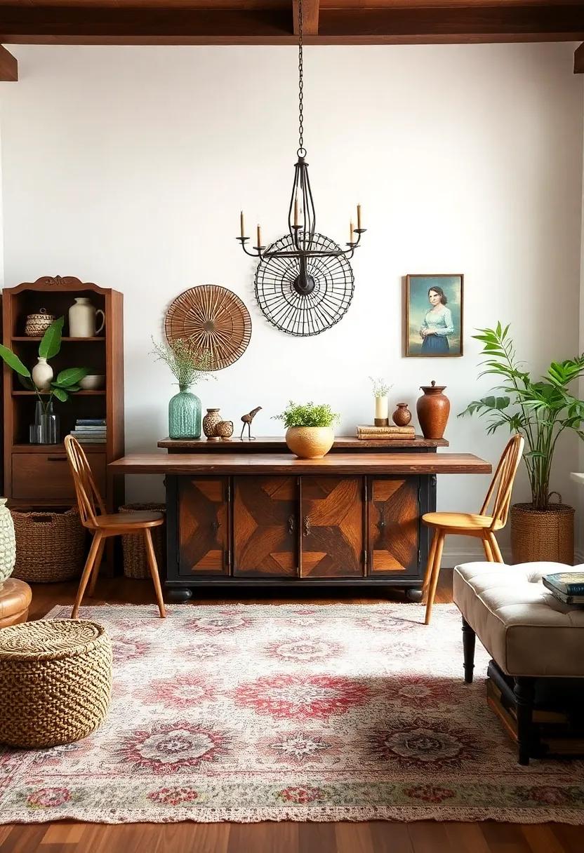 Vintage ⁢Accents: Incorporate⁣ vintage items like an ⁤old trunk, a repurposed sideboard, or unique‍ finds from thrift ⁣stores​ to add character‌ and history‍ to your ​dining room
