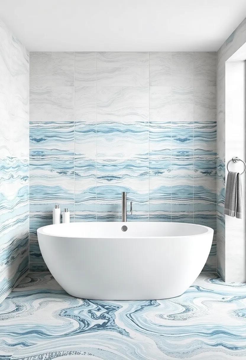 Coastal-inspired‌ Tile Patterns:​ Choose‌ tile designs that ‍reflect waves or⁤ sandy ​shores, bringing ‌a unique⁢ flair to‌ your bathroom flooring or walls