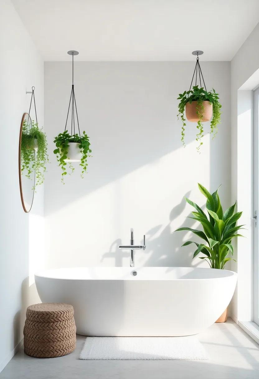 greenery for an Airy Feel: Add potted plants ‌or hanging planters to bring freshness and life into your bathroom​ space