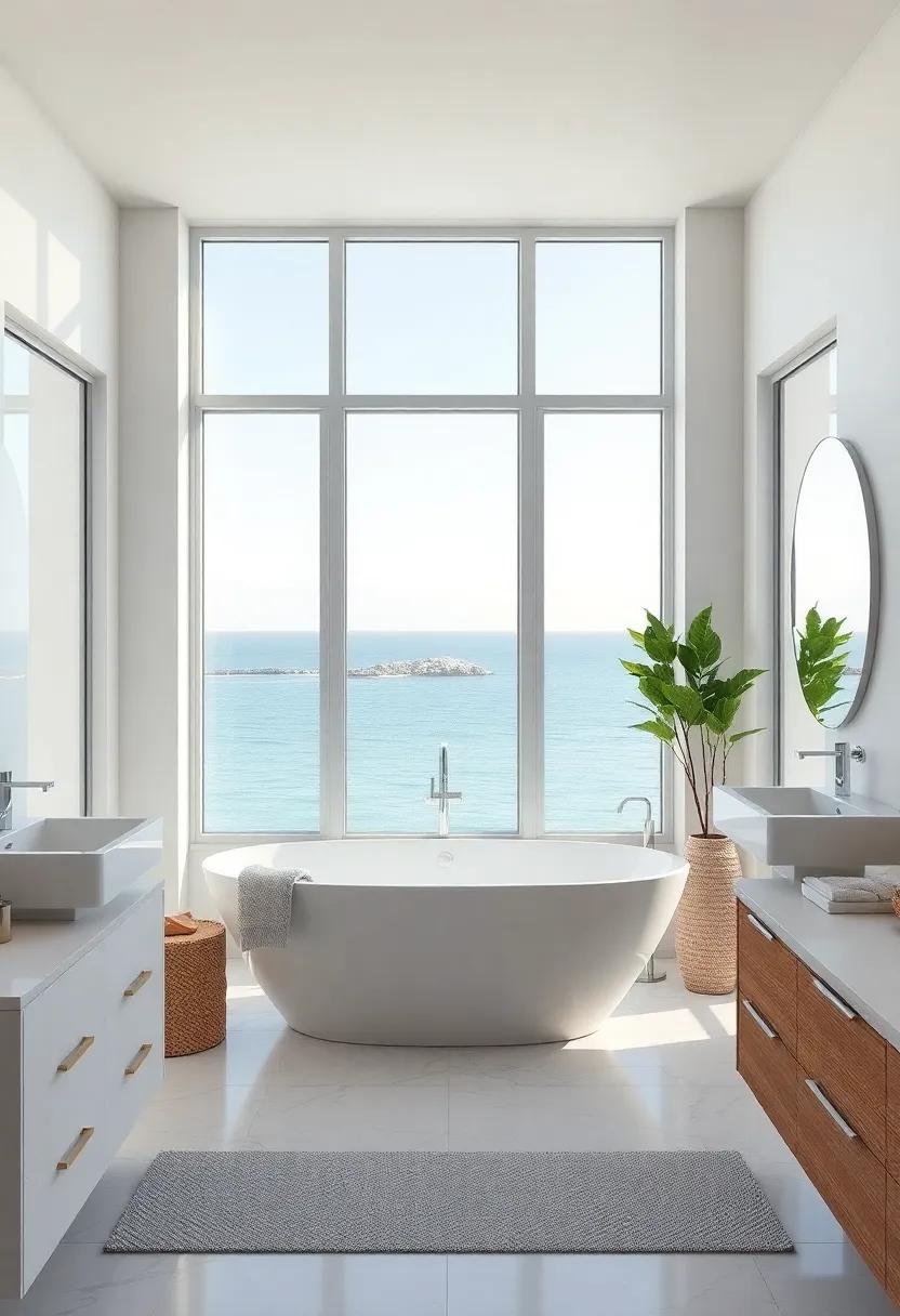 Large Windows​ for Natural Light: Design your bathroom‌ with expansive windows to⁤ flood the space with light and offer ⁤breathtaking views of the coastline