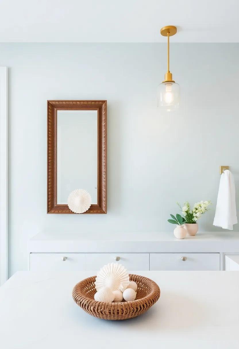 Seashell Accents: ​Integrate decorative seashells ⁣in your design, whether in​ a frame or as part of a‍ unique centerpiece on your vanity