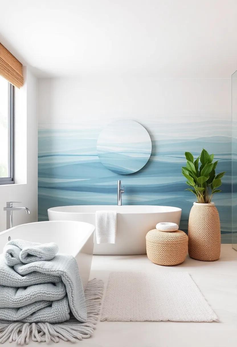 Soft Textiles: ⁢Select fluffy towels and rugs in ocean-inspired colors to ensure comfort while maintaining your coastal theme