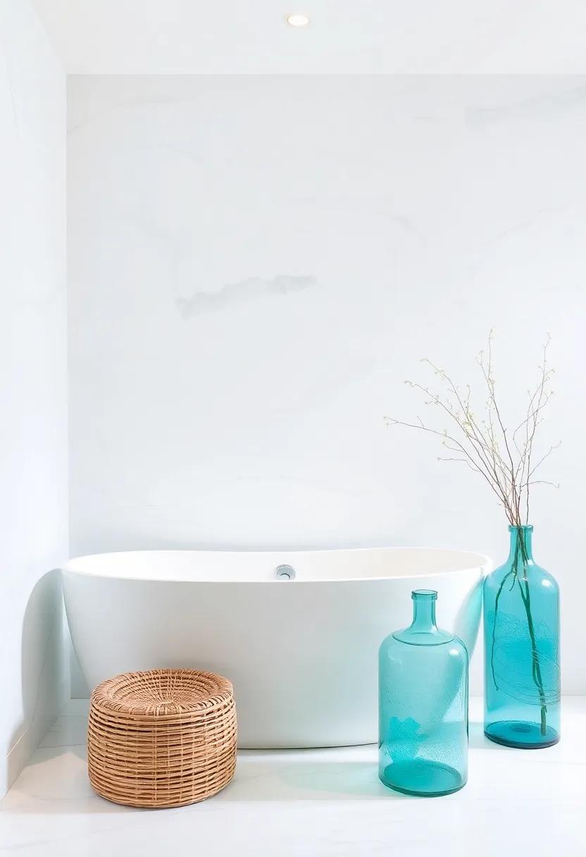use of⁣ Sea Glass: ⁢Decorate with sea glass‍ jars or ​vases,adding a touch of ocean-inspired flair with ​their unique hues