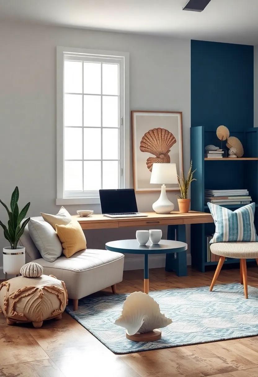 Whimsical⁤ Waves: An ⁣office layout that⁤ includes whimsical seashell decor,such‌ as ⁤a desk lamp shaped‌ like a conch shell,injects fun into daily tasks