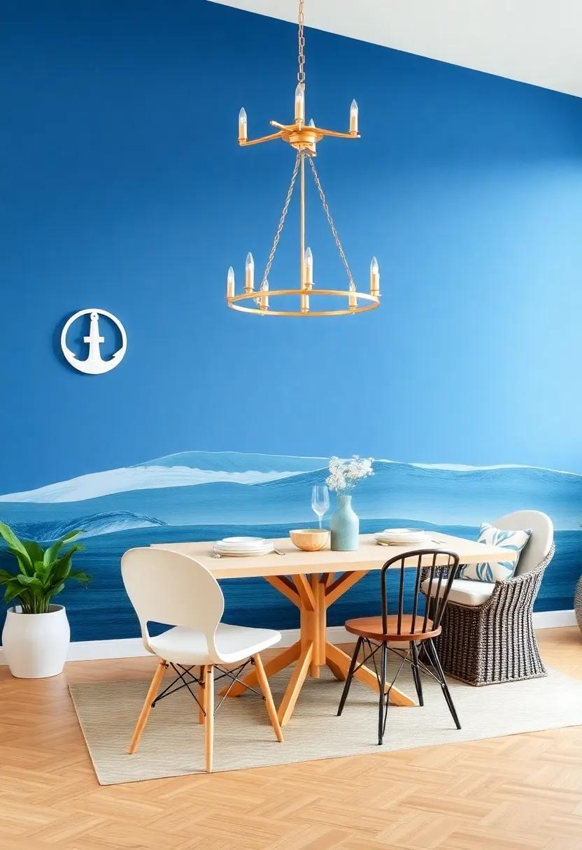 Nautical‍ Vibes: Incorporate an ocean-inspired accent wall with blue hues and nautical ⁢motifs, setting a relaxed‌ atmosphere perfect for seafood dinners