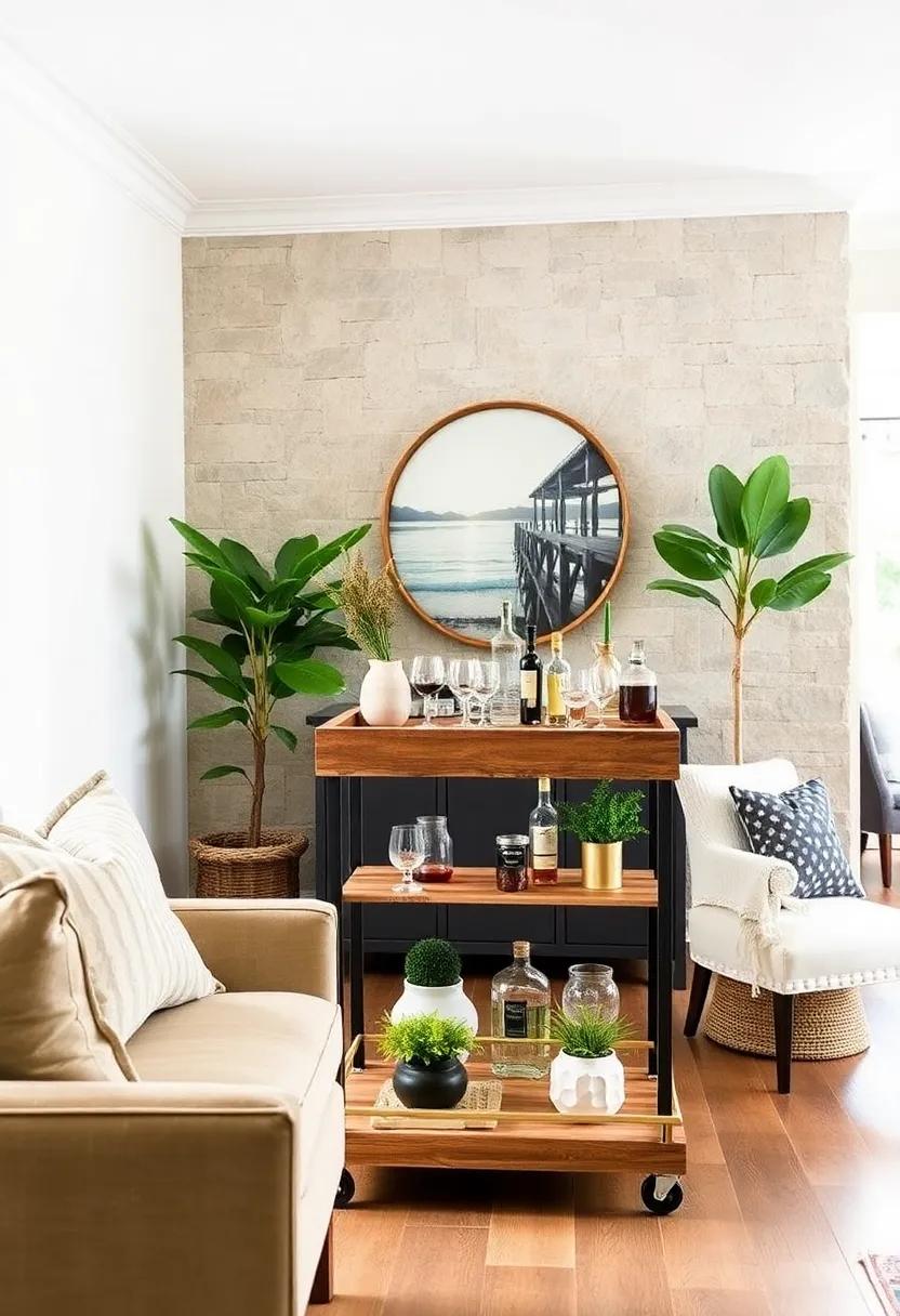 Build Your Own Rustic Bar Cart: Craft a charming bar cart from reclaimed ⁢wood, perfect‌ for displaying your favorite spirits and glassware