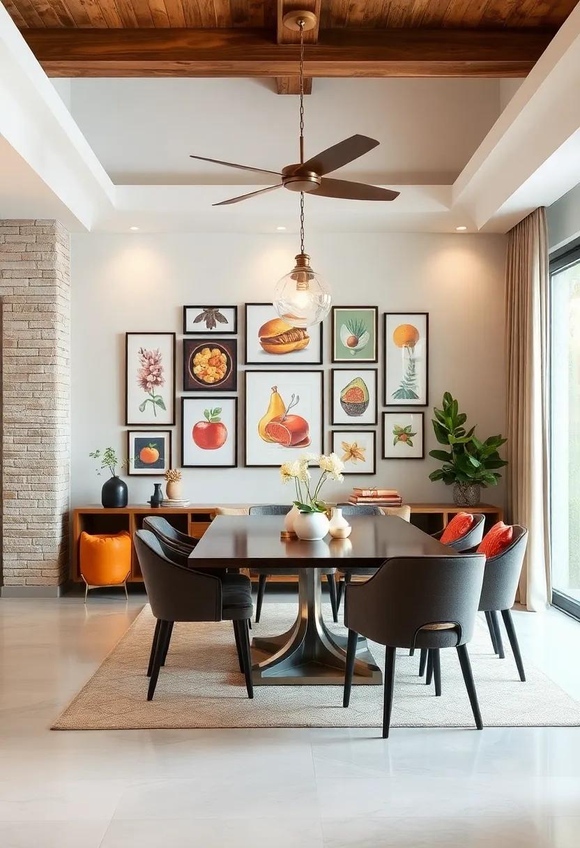 Create a Gallery Wall of food-Inspired Art: Curate a collection of ‌prints, paintings, or photos that celebrate culinary themes to add character and warmth to your dining area