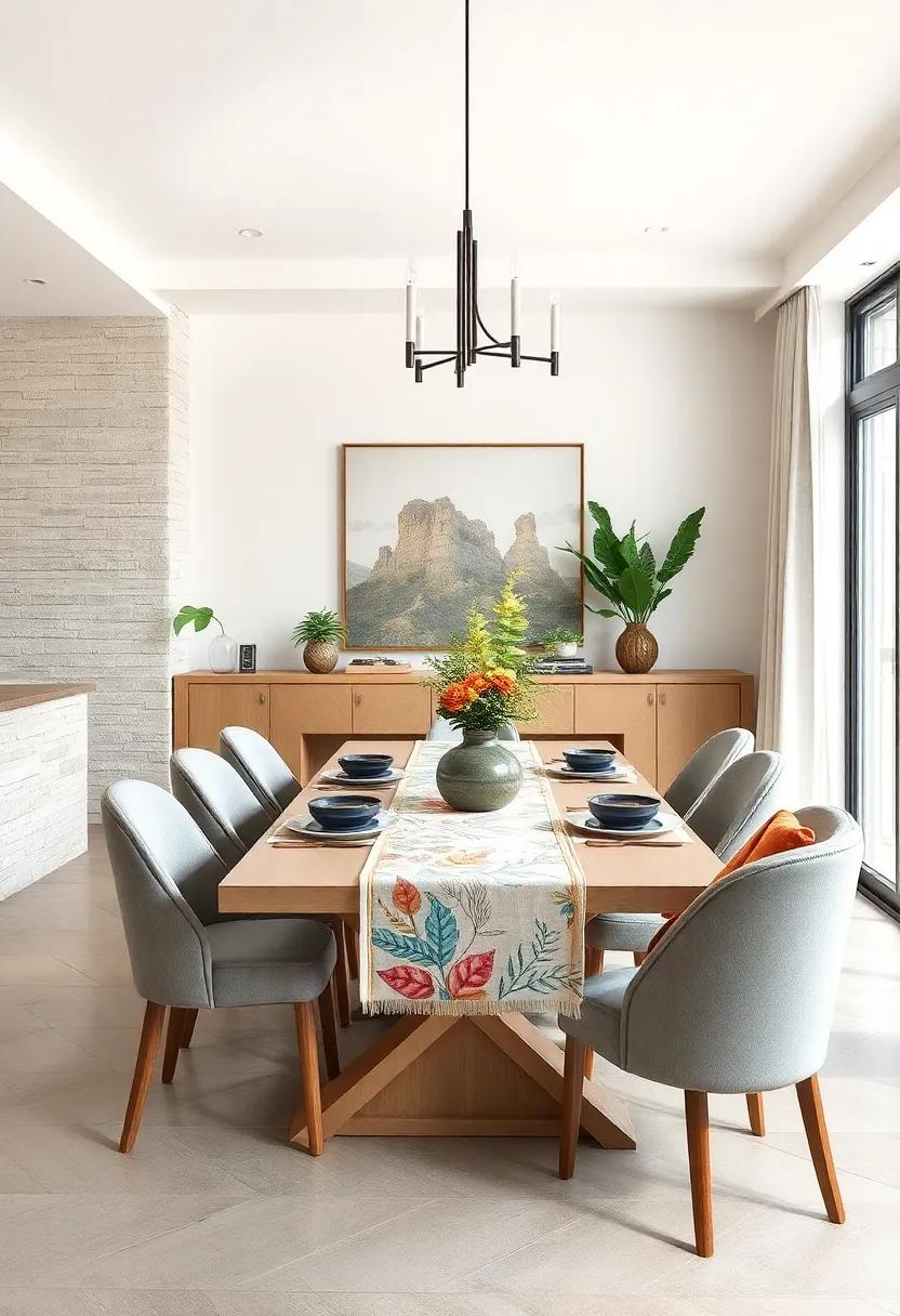 Design‍ a Customized Table Runner: Sew or paint a unique table runner that reflects your personality and seasonal themes for a refreshing dining experience