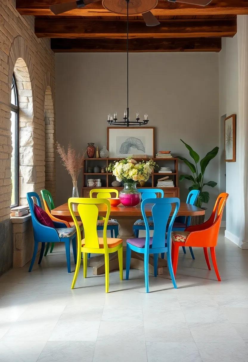 Upcycle Vintage Chairs with a Fresh Coat of⁢ Paint: Breathe new life into old chairs by painting them⁣ in bold colors or patterns that harmonize with your dining space