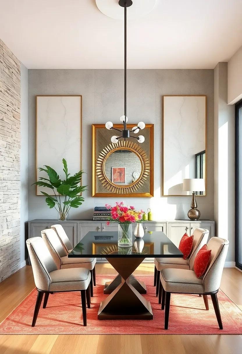Use Mirrors to ​Create Illusions of Space: Hang mirrors strategically to make your dining area feel‍ larger and reflect light, enhancing the overall ambiance