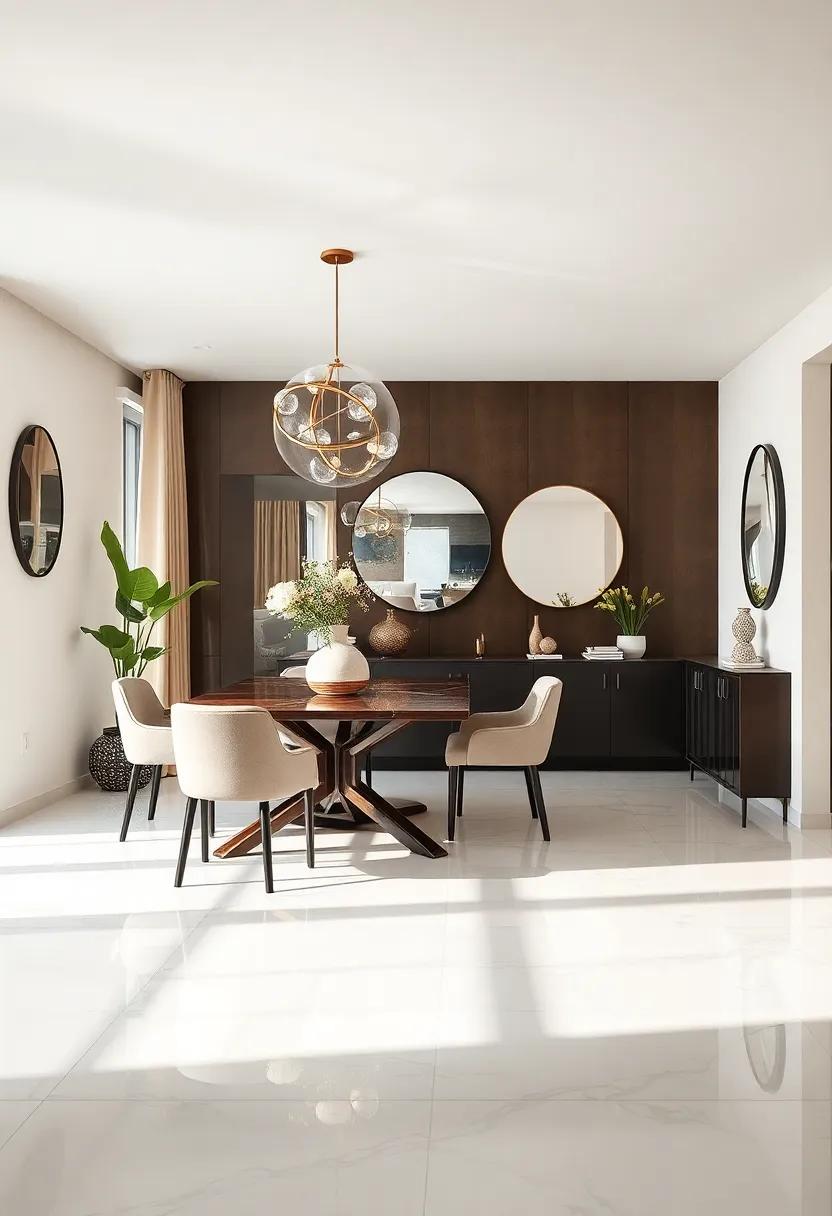 Reflective Surfaces: Utilize mirrors or glass accents to‍ reflect light and visually expand the space, ‌adding depth to ⁤your dining area