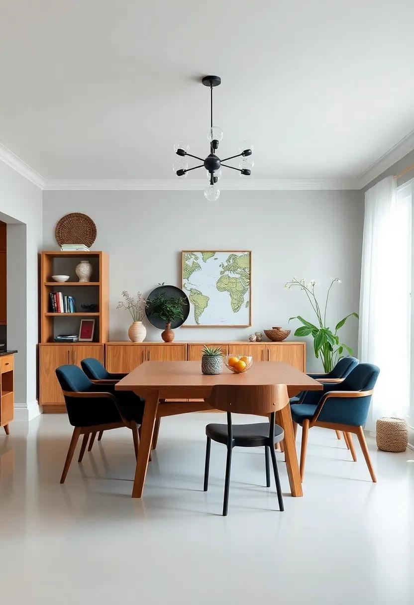 Cultural ​Influences: Infuse ⁢your dining room with elements from different cultures, such as textiles or artifacts, to create a globally inspired atmosphere