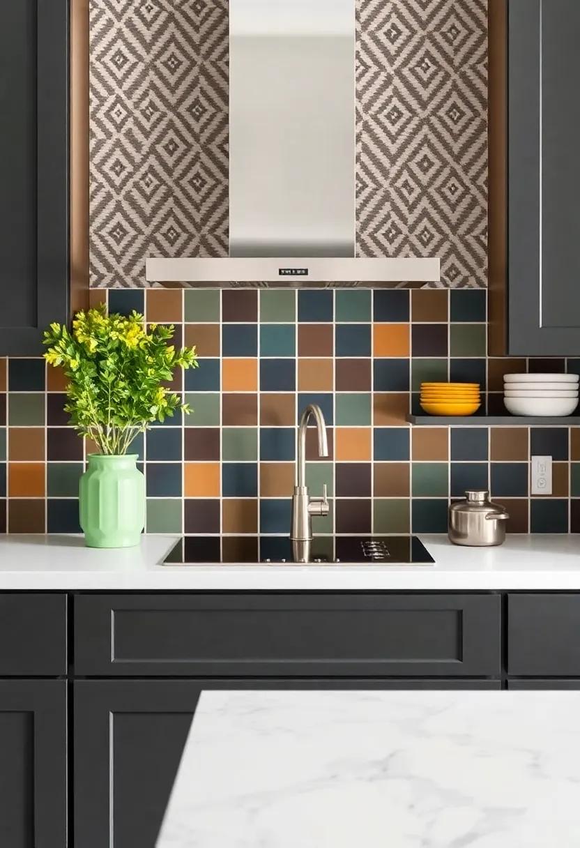 Colorful⁣ backsplash ⁤accents: Add a splash‌ of color⁣ to ​your backsplash with⁤ a few striking‍ tiles or patterned paneling