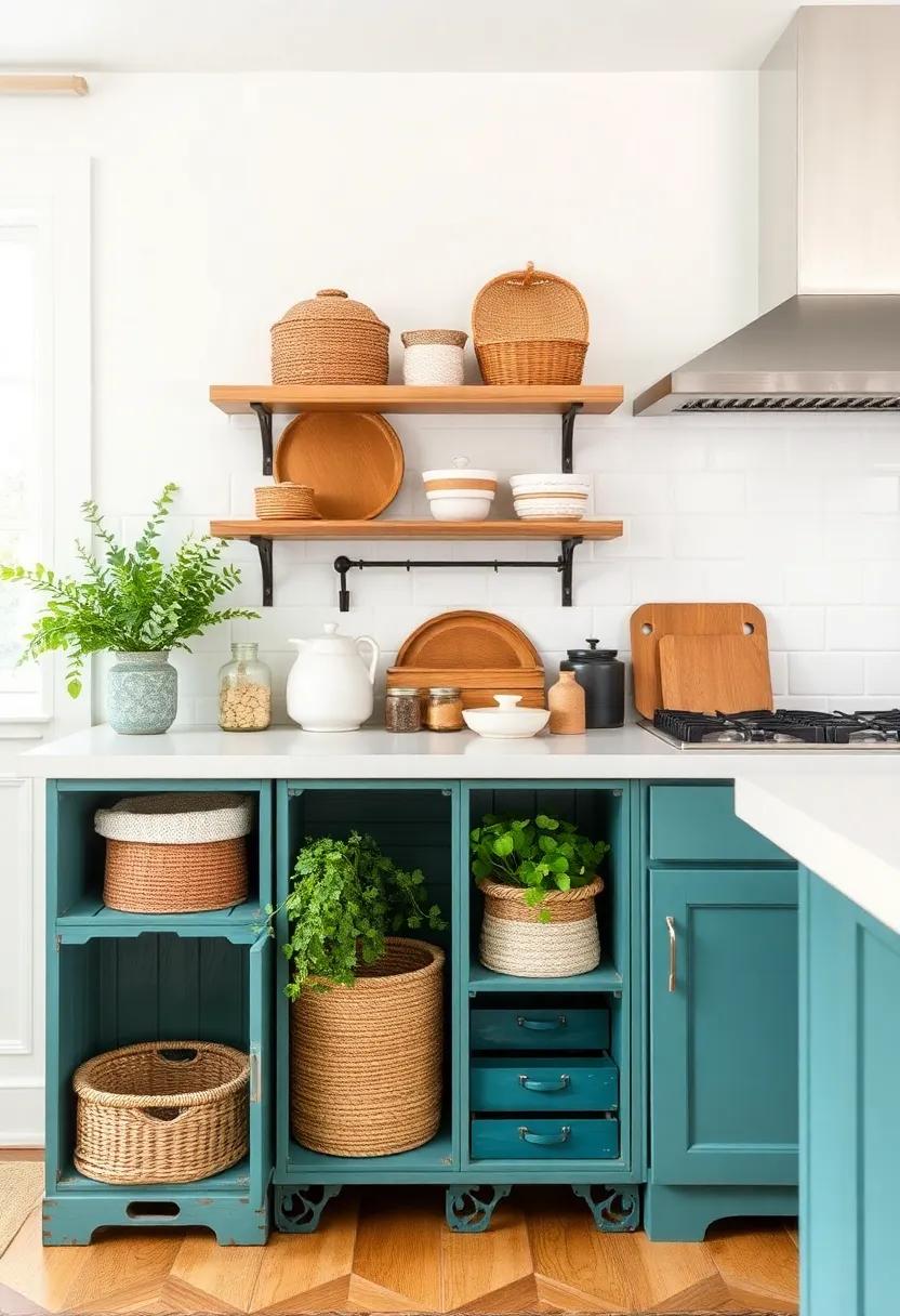 Creative storage solutions: Explore unconventional storage ideas ‌like⁢ vintage crates or decorative baskets that also⁤ serve‍ as decor
