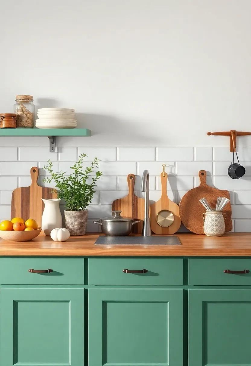 Functional decor: Choose items that⁢ are ​both useful and ​beautiful, such as⁤ decorative cutting boards or artisan-made kitchen tools