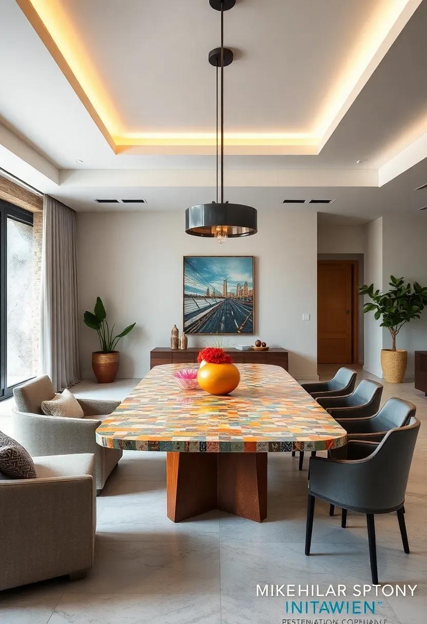 Mosaic Marvel: Stand⁢ out with a vibrant mosaic-top dining table that serves as a conversation starter while offering extendable functionality