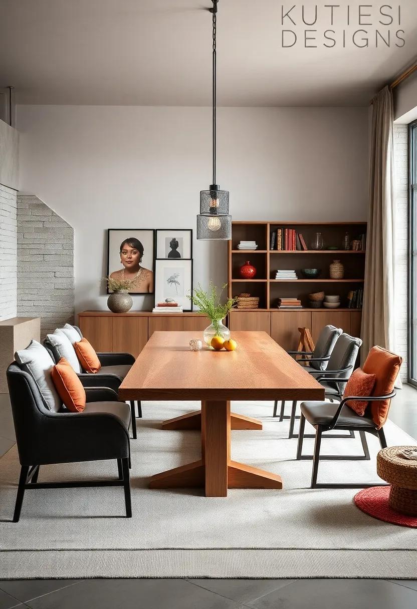 Rustic Charm: Discover a handcrafted‌ wooden table featuring an innovative extension mechanism that adds warmth and character to your dining room