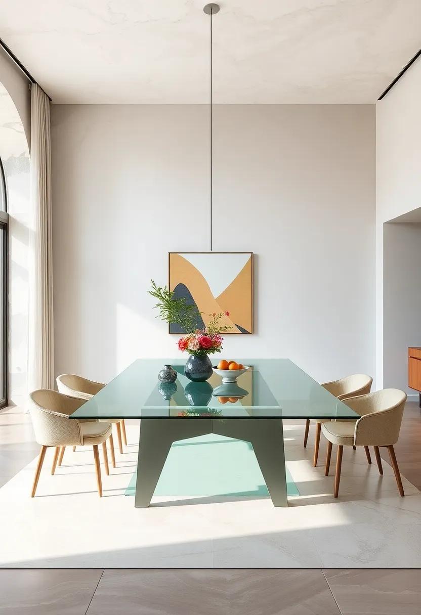 The Transparent Table: Make a bold statement with a glass-topped extendable table that ⁣visually expands your dining area without overwhelming it
