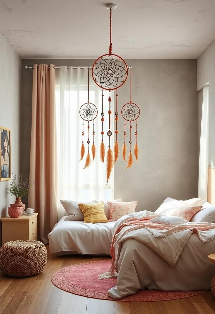 Dream Catchers: Hang ⁣intricate dream catchers to⁤ create a sense of serenity and ward off bad dreams with a touch of boho flair