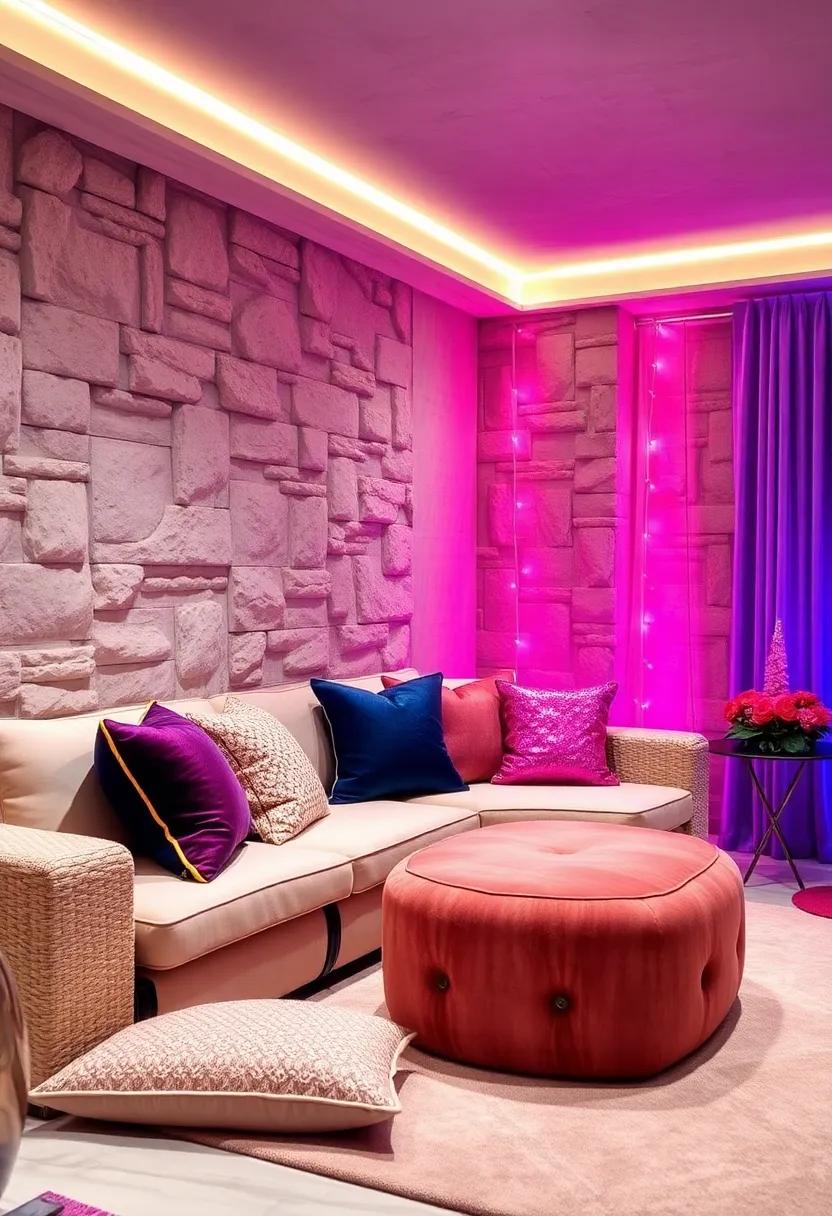Glittery⁢ Throw Pillows: Add⁢ plush throw pillows that sparkle or are embellished with sequins ​to⁢ create a ⁤cozy, inviting seating area