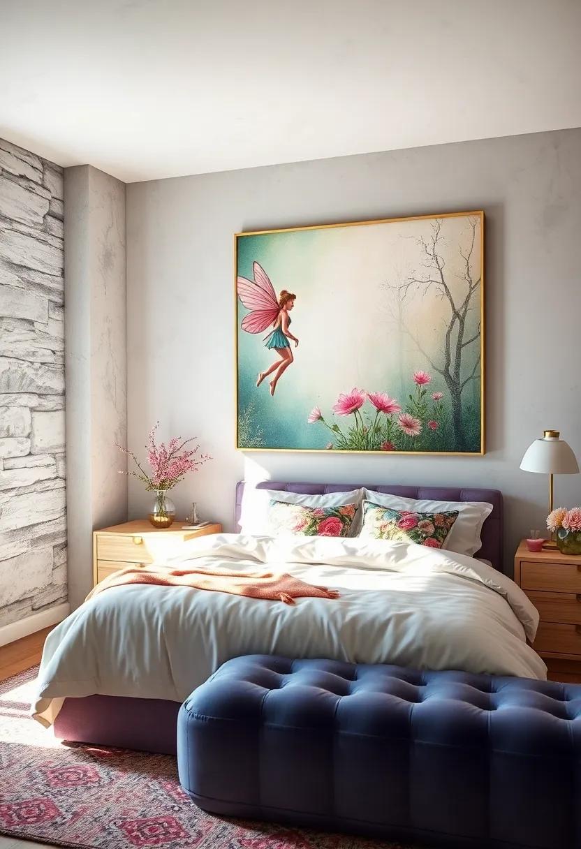 Magical Wall Art: Hang whimsical prints featuring‌ fairies,enchanted forests,or⁣ soft landscapes⁣ to inspire daydreams