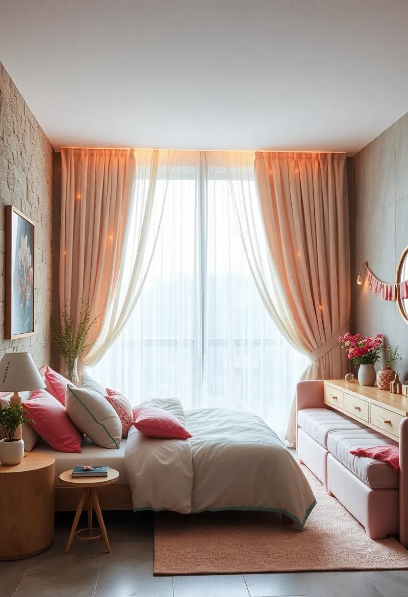 Whimsical Curtains: Choose curtains with delicate patterns or cascading fabrics to keep the light ‌soft ‌and dreamy