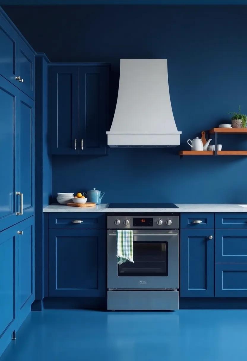Bold⁣ Blues: Infuse personality with ⁣Striking Navy and Sky Blue Cabinet Colors