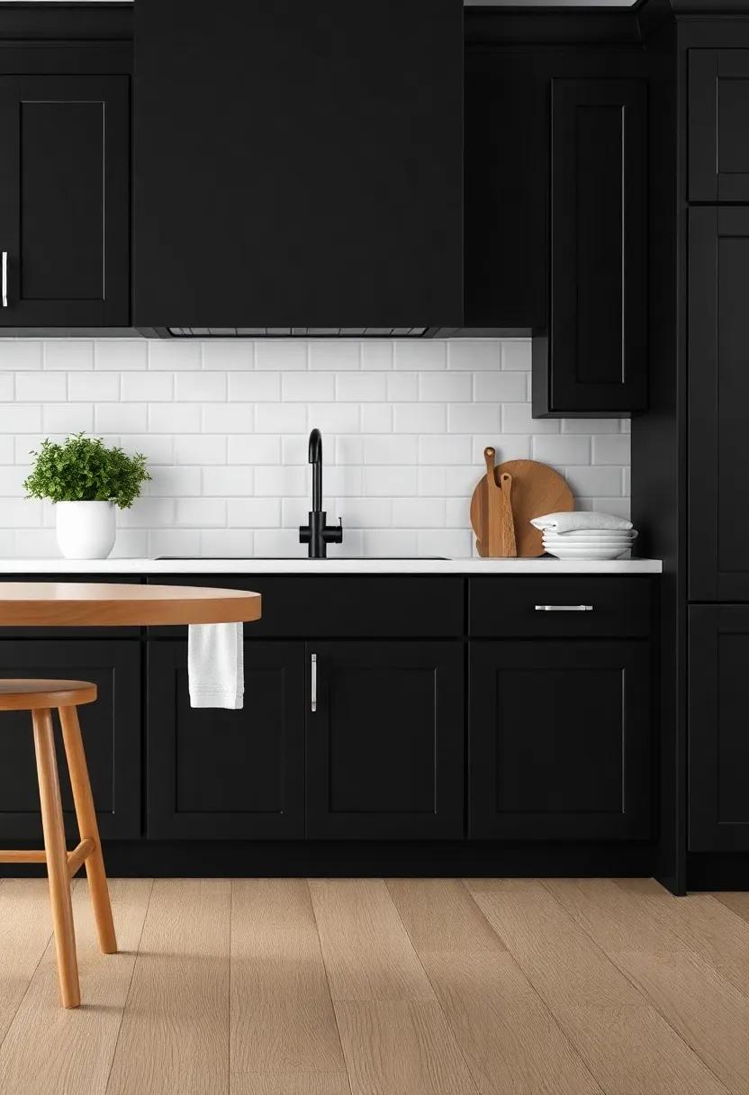 Classic⁢ Black: The⁣ Timeless Allure of ⁤black ⁤Cabinets in Farmhouse Design