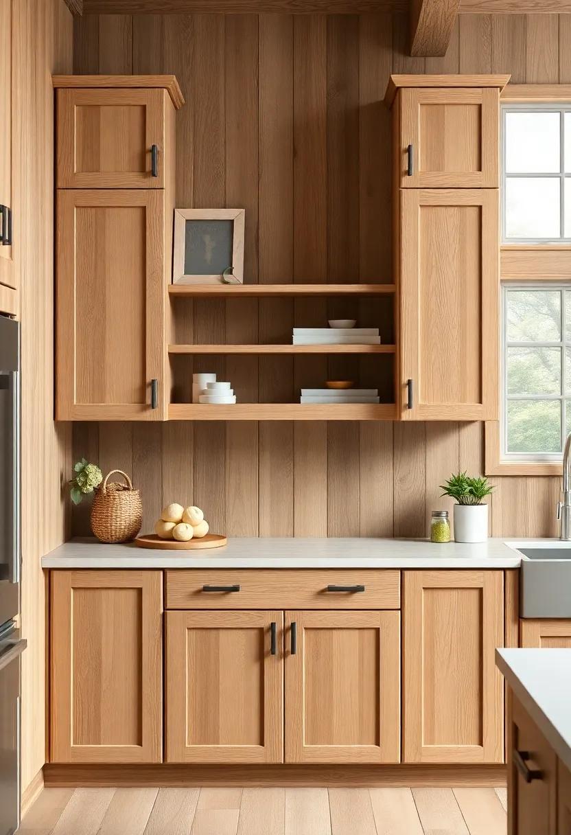Natural Wood:⁢ Emulate​ rustic Beauty with Stained or Unfinished Wood Cabinets