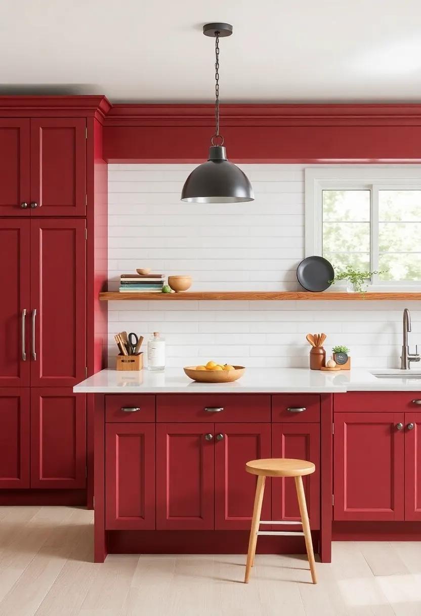 Rustic Reds: Add Warmth and charm with⁢ Barn Red ‍and Maroon Cabinet Finishes