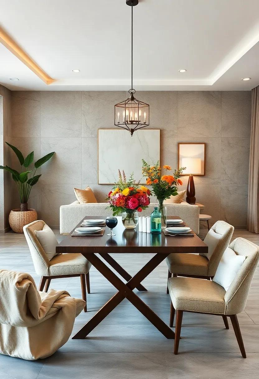 Showcasing Beautiful Centerpieces on Foldable Dining Tables