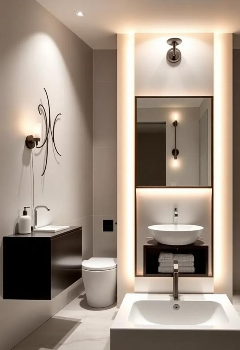 Artistic Lighting: Install wall ​sconces ‍with artistic designs that not only illuminate but also add ‌interest to the bathroom's⁣ decor