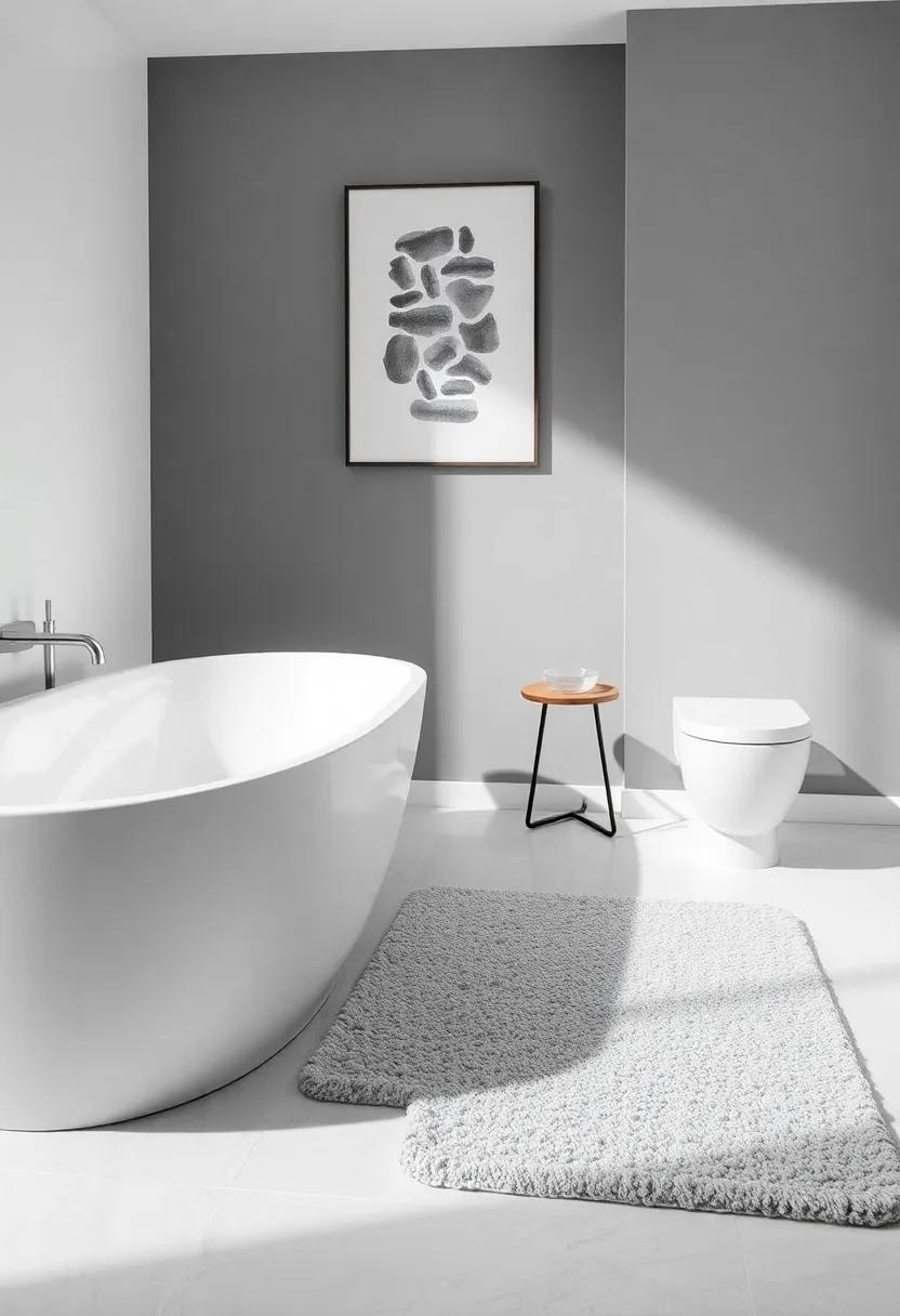 Textured Bath Mats: Add warmth and comfort​ underfoot with⁤ plush, textured mats that ⁣combine practicality ⁢with modern aesthetics