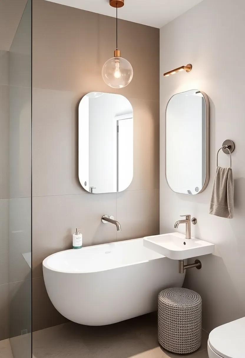 Vintage Accents: blend modern⁤ and vintage by adding retro fixtures or mirrors that bring character while complementing ‌sleek lines