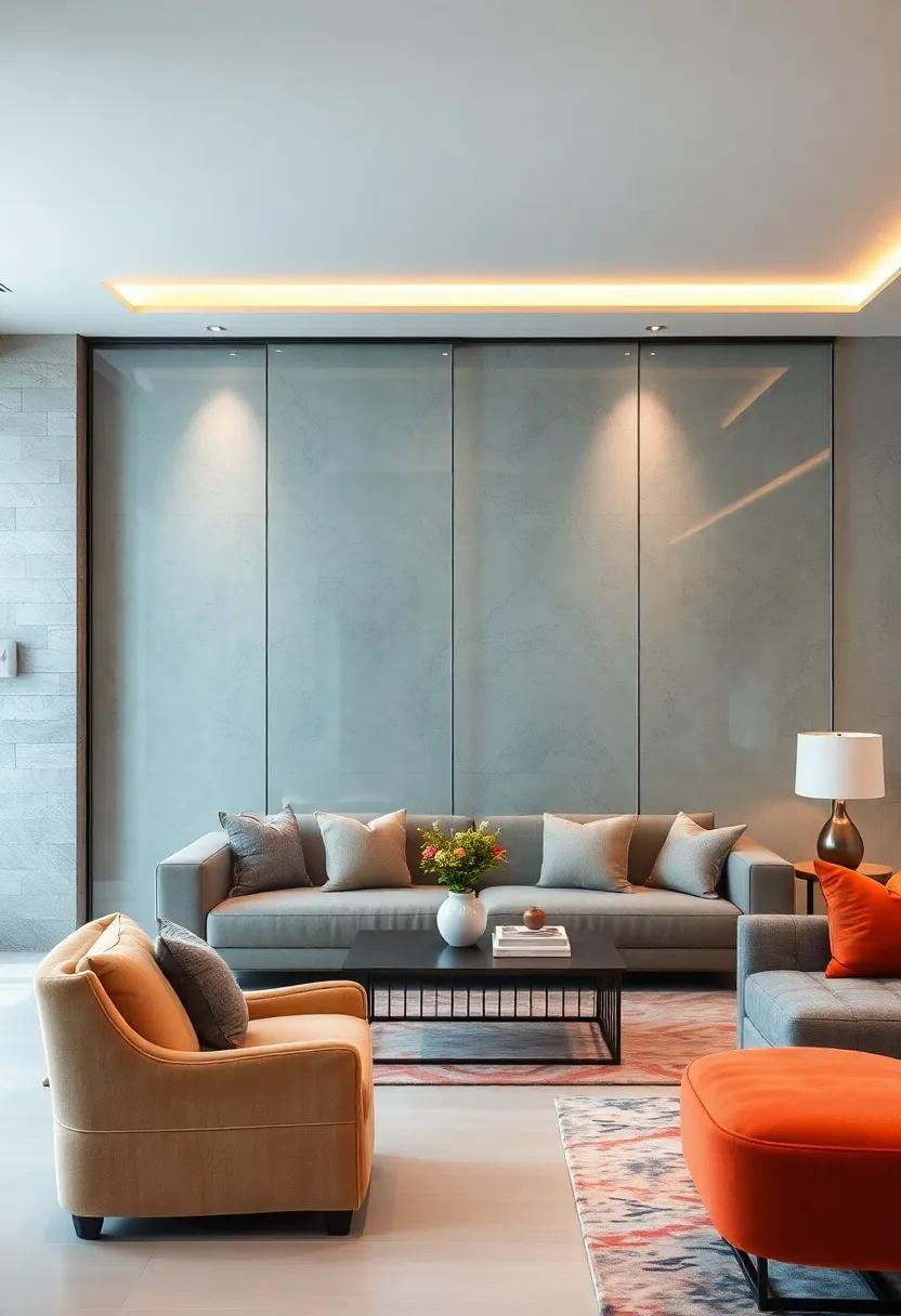 Transparent Acrylic: Use clear acrylic sliding doors for a​ modern glam look that divides the room without obstructing light or sightlines