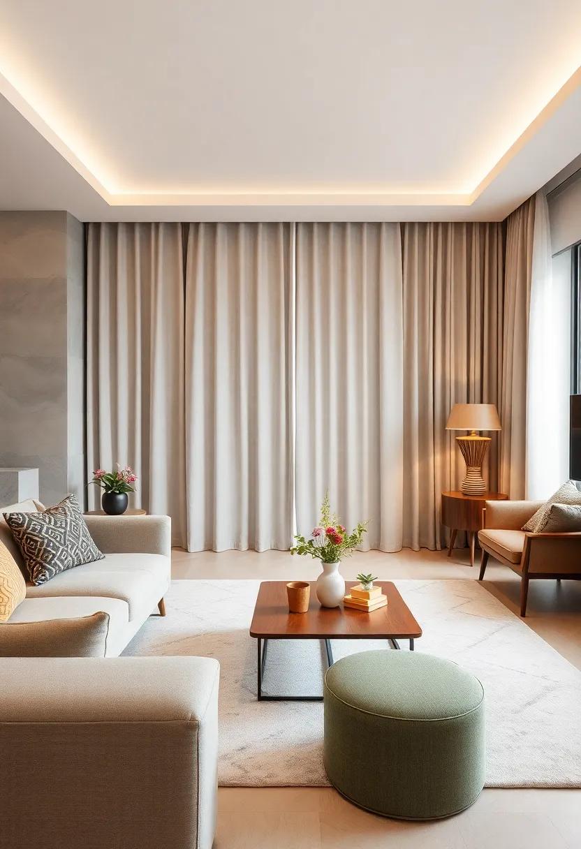 Fabric⁤ Curtains: Soft ⁣fabric sliding doors offer a flexible partition ‌that can be drawn for a cozy⁣ feel or ⁤opened‌ to create an airy atmosphere