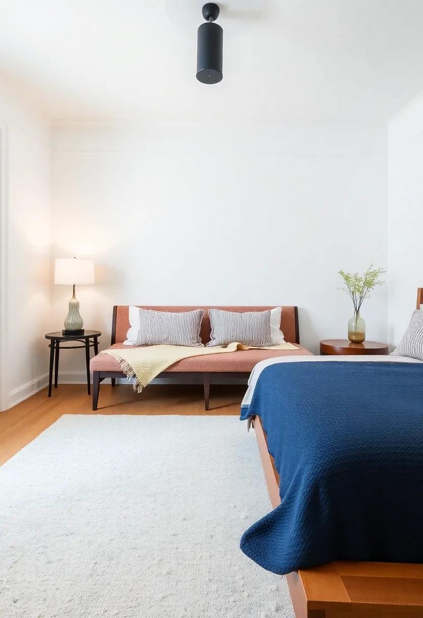 Defined​ zones: Using a Long Bench to Separate Spaces⁤ Within Your Bedroom